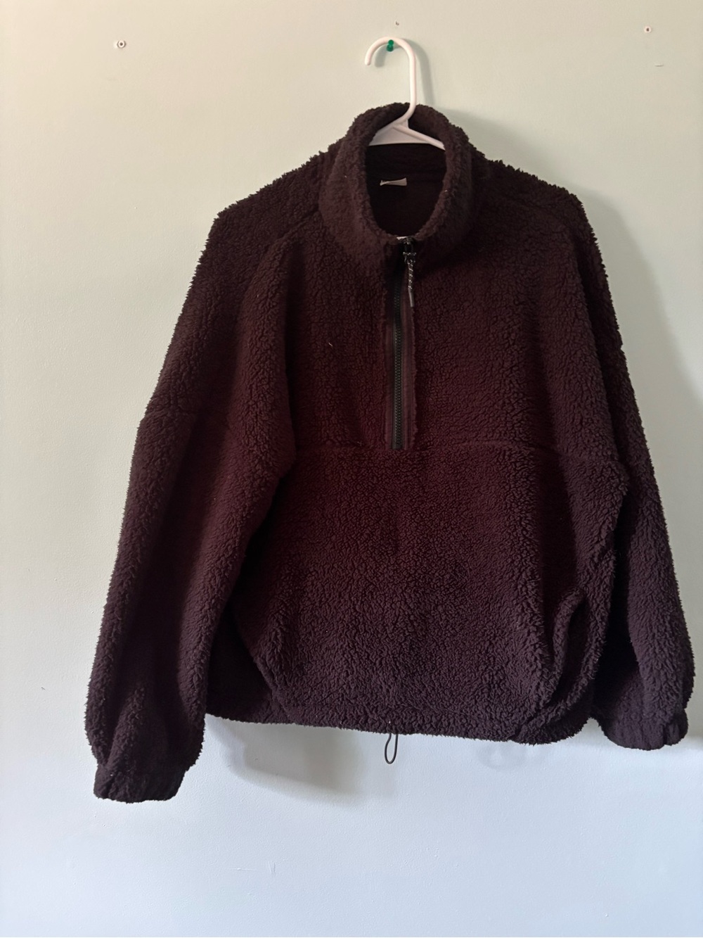 No Boundaries Women's Teddy Jacket - Dark Brown Sherpa Pullover
